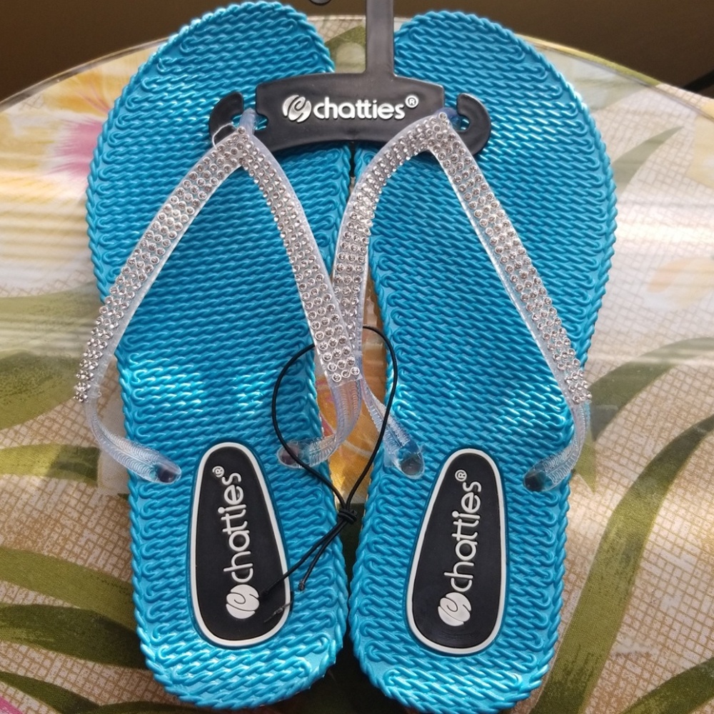 Chatties Rhinestone Flip Flops